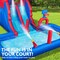 Sunny & Fun Inflatable Water Slide, Kids Pool With Slide & Bounce House W/Air Pump & Carrying Case